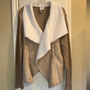 Knox Rose Faux Suede Sherpa Jacket XXL
